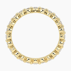 Cévelline Princess & Round Moissanite Eternity Band