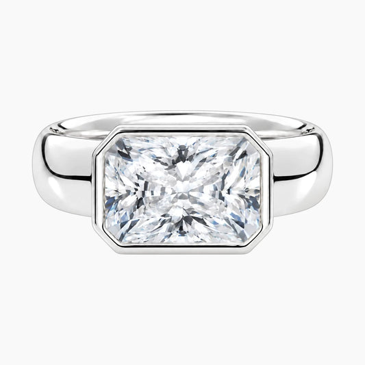 Avrelle 2 Carat E.W. Radiant Chunky Bezel Moissanite Ring