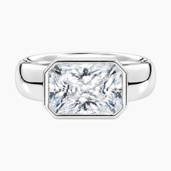 Avrelle 2 Carat E.W. Radiant Chunky Bezel Moissanite Ring