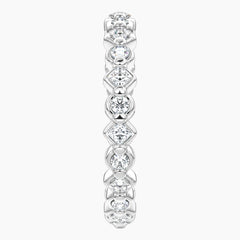 Cévelline Princess & Round Moissanite Eternity Band
