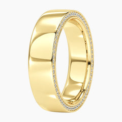 Auvren Pavé Edge Moissanite Wide Band
