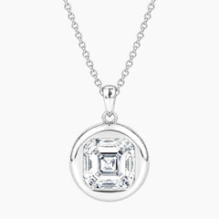 Vélora 3.5 Carat Asscher-Cut Moissanite Bold Bezel Necklace