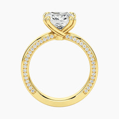 Veyra 3 Carat Radiant Double-Claw Wide Band Moissanite Ring