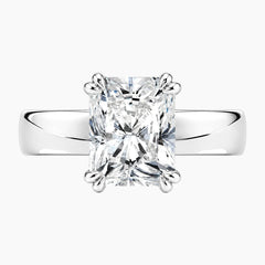 Veyra 3 Carat Radiant Double-Claw Wide Band Moissanite Ring