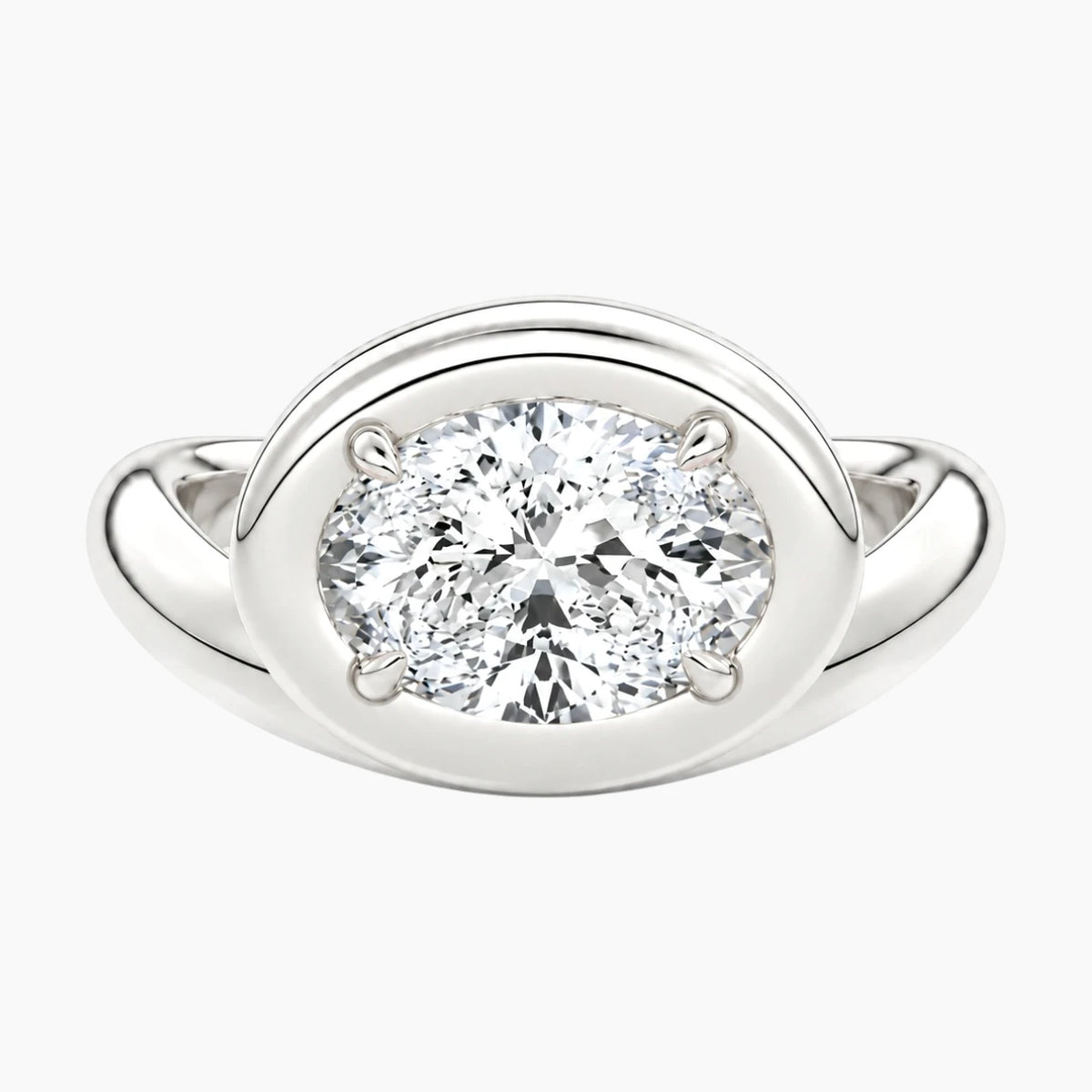 Évrelle 2 Carat Oval Chunky Sculptural Moissanite Ring