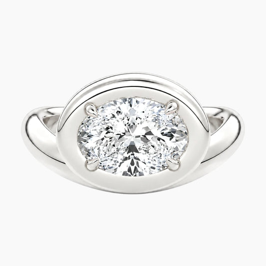 Évrelle 2 Carat Oval Chunky Sculptural Moissanite Ring