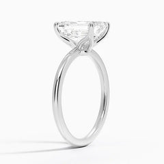 Rectangular Emerald-Cut Moissanite Ring