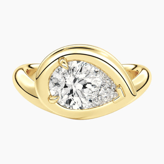 Évrelle 2 Carat Pear Chunky Sculptural Moissanite Ring