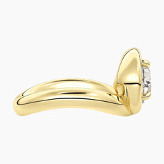 Évrelle 2 Carat Pear Chunky Sculptural Moissanite Ring