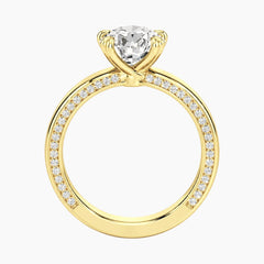 Veyra Pear Double-Claw Wide Band Moissanite Ring