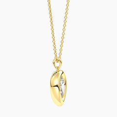 Vélora 3 Carat Heart-Cut Moissanite Bold Bezel Necklace