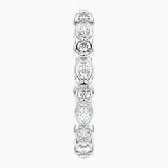 Cévelline Marquise & Round Moissanite Eternity Band