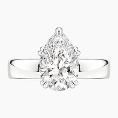 Veyra Pear Double-Claw Wide Band Moissanite Ring