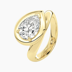 Évrelle 2 Carat Pear Chunky Sculptural Moissanite Ring