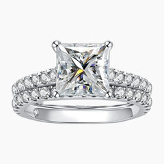 Princess Cut Moissanite  Ring Set