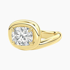 Évrelle 2 Carat Elongated Cushion Chunky Sculptural Moissanite Ring