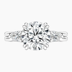 Vaelora 3 Carat Round Three-Stone Double Band Moissanite Ring