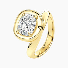 Évrelle 2 Carat Elongated Cushion Chunky Sculptural Moissanite Ring