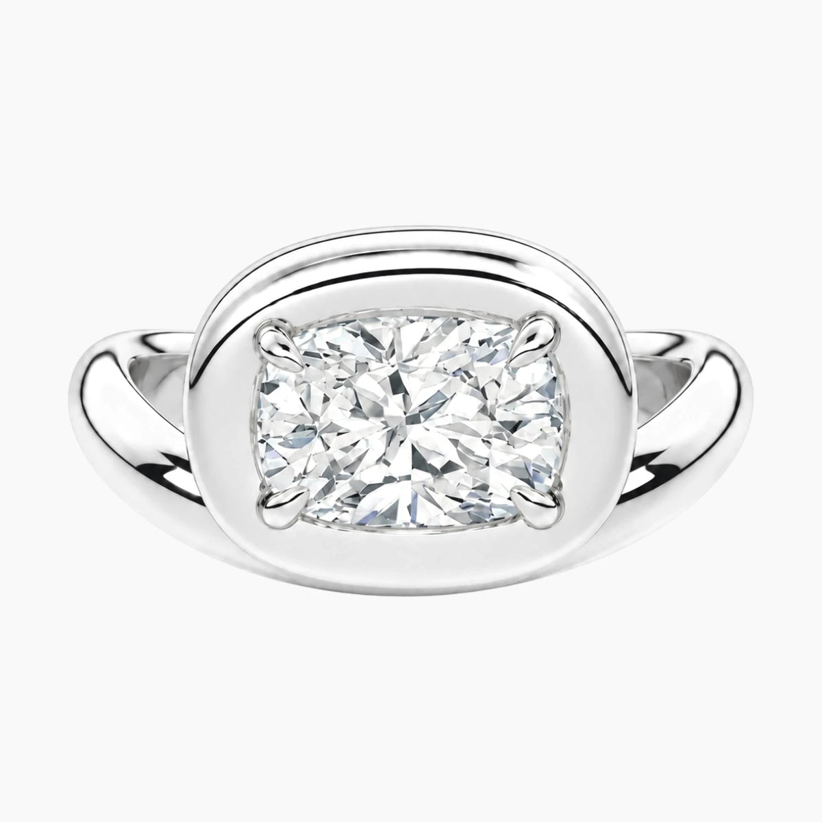 Évrelle 2 Carat Elongated Cushion Chunky Sculptural Moissanite Ring