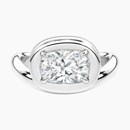 Évrelle 2 Carat Elongated Cushion Chunky Sculptural Moissanite Ring