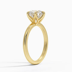 Classic six-prong moissanite ring