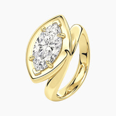 Évrelle 2 Carat Marquise Chunky Sculptural Moissanite Ring