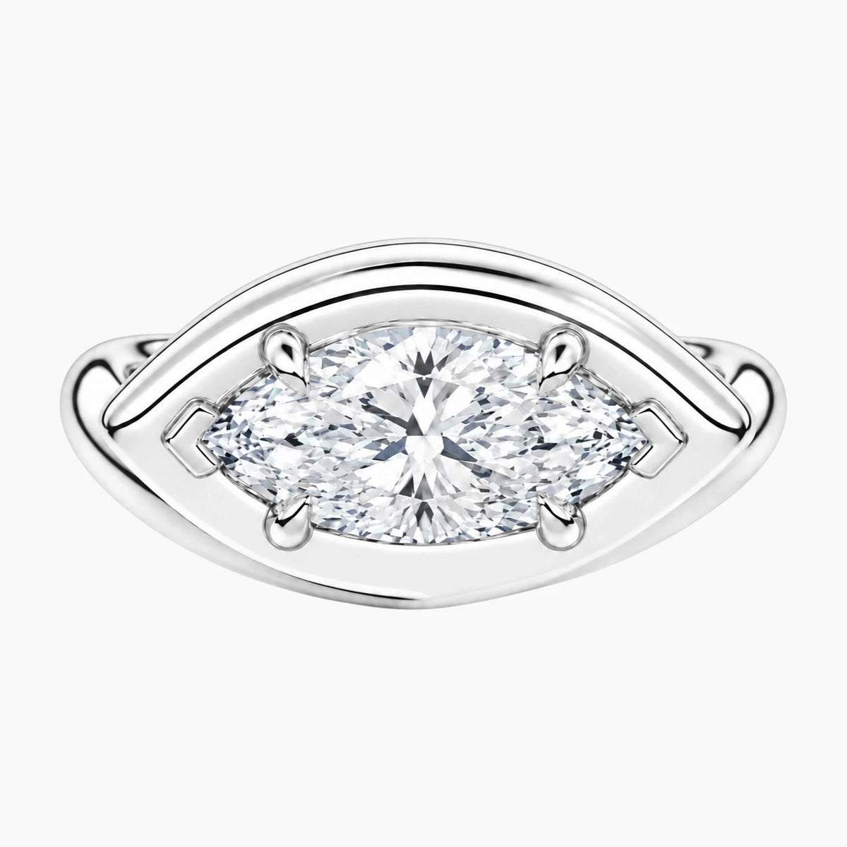 Évrelle 2 Carat Marquise Chunky Sculptural Moissanite Ring