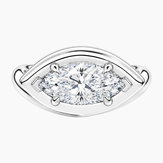 Évrelle 2 Carat Marquise Chunky Sculptural Moissanite Ring