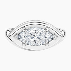 Évrelle 2 Carat Marquise Chunky Sculptural Moissanite Ring