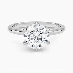 Classic six-prong moissanite ring