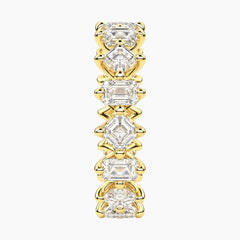 Cévelline Emerald & Asscher Moissanite Eternity Band