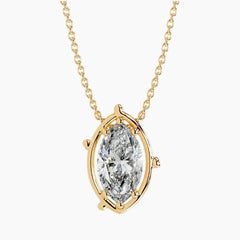 Delicate Marquise Cut Moissanite Necklace