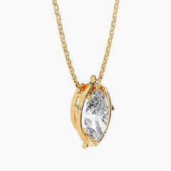Delicate Marquise Cut Moissanite Necklace