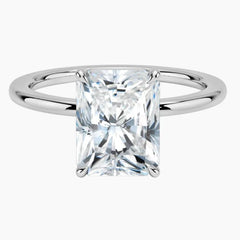 Radiant Moissanite Tulip Petal Setting Ring
