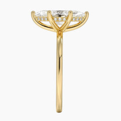 Signature Marquise Engagement Halo Moissanite Ring