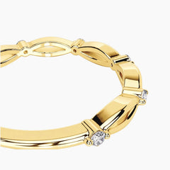 Laina Round Moissanite Ring