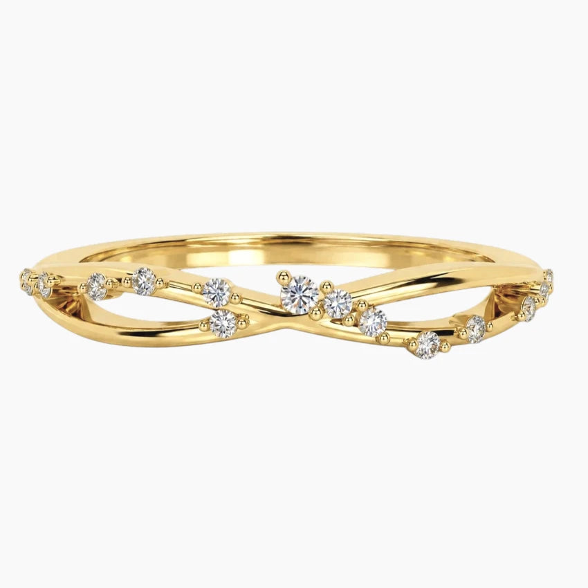 Ausha Round Moissanite Ring