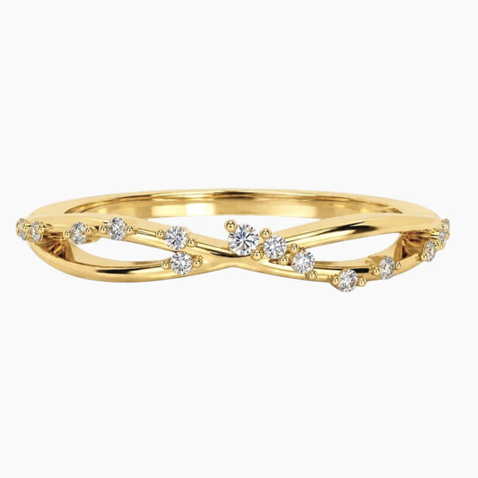 Ausha Round Moissanite Ring