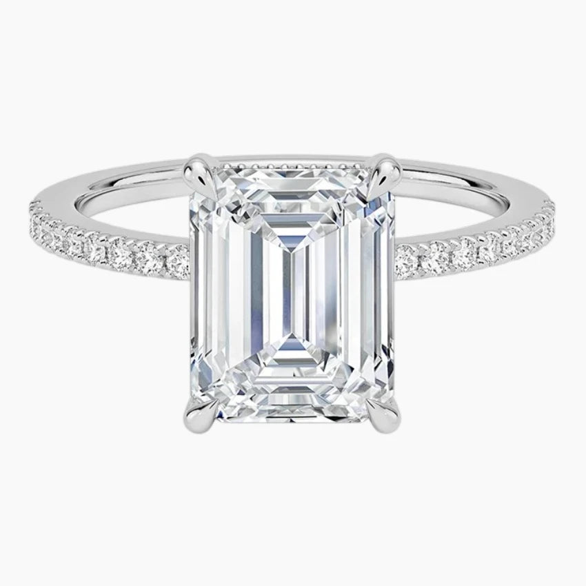 Demi Three-Quarter Coverage Moissanite Ring
