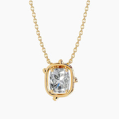 Delicate Cushion Cut Moissanite Necklace