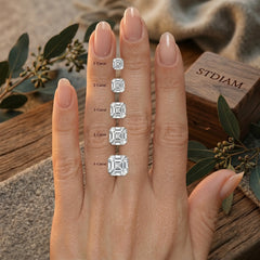 Lumière Éternel 1 Carat Asscher Cut Moissanite Solitaire Ring