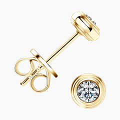 UFO Shape Moissanite Stud Earrings