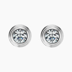 UFO Shape Moissanite Stud Earrings
