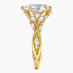 Enchanted Forest Pear Vine Engagement Ring