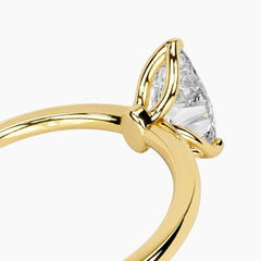 L'Éclat Pear Moissanite Solitaire  Ring