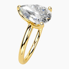 L'Éclat Pear Moissanite Solitaire  Ring