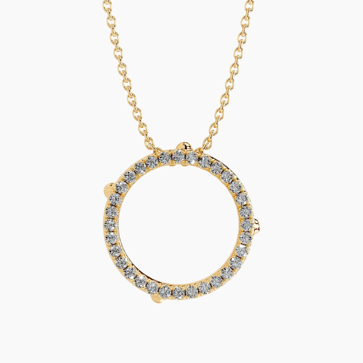 Dainty Moissanite O-Pendant Necklace