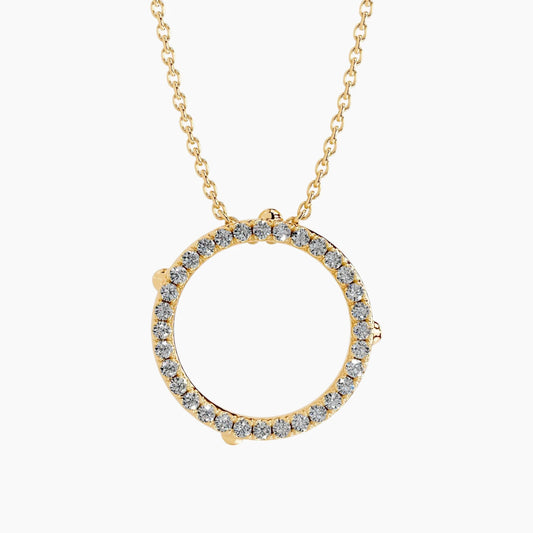 Dainty Moissanite O-Pendant Necklace