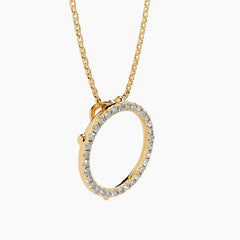 Dainty Moissanite O-Pendant Necklace