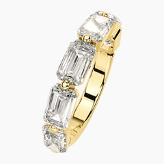 Lumina Deco  Luxe Horizontal Emerald Cut Moissanite Ring
